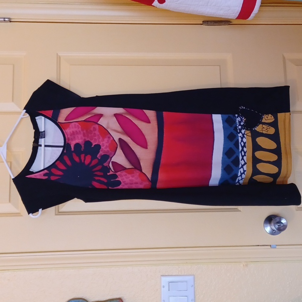 Desigual Cap Sleeve Fitted Dress